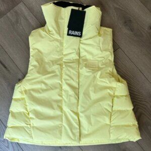 RAINS yellow VEST Windproof WATERPROOF Breathable Insulated XS